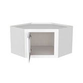 RTA Solid Wood Cabinet Inset Origami White Glass Door Wall Cabinets for Kitchen Bathroom and Laundry Storage (Glass Insert Sold Separately)